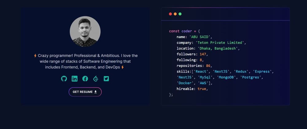 Build an awesome GitHub developer portfolio.