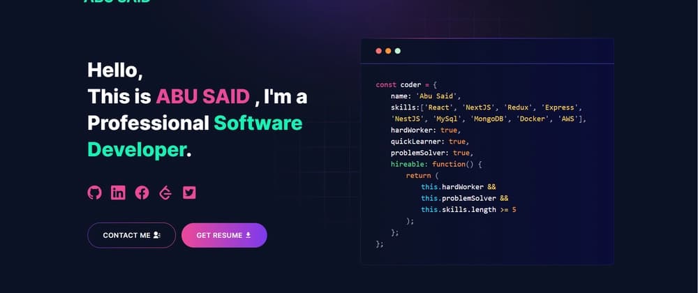 Build an awesome developer portfolio website.